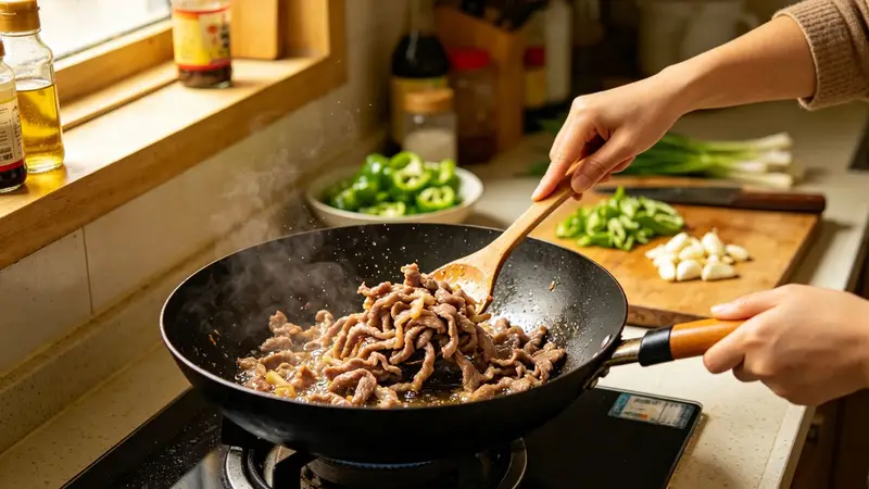 西兰花炒肉片,三个关键拿捏脆嫩又下饭