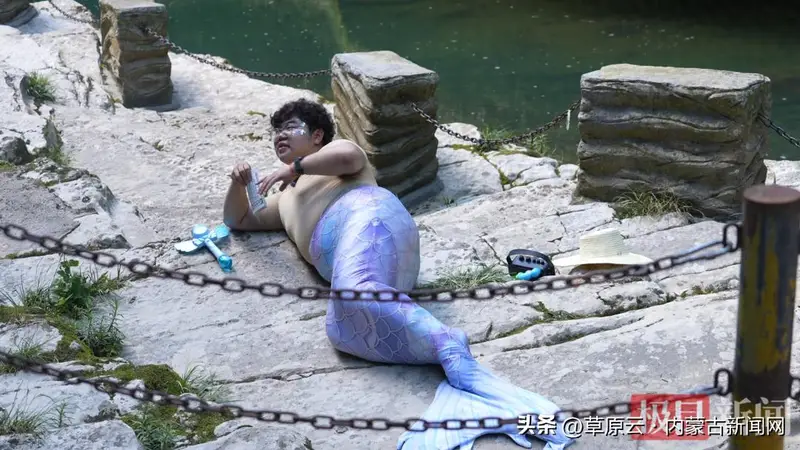 湖北一景区“胖头美人鱼”走红,被网友戏称“胖海象”