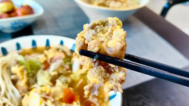 三伏天晚餐就1碗，山药龙须面鲜美养生，儿子连夸3遍太好吃