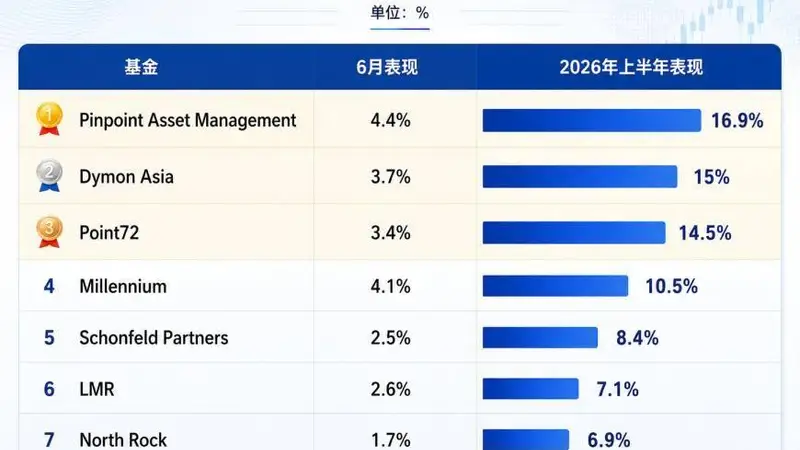华尔街大佬们赚翻了！对冲基金“期中考”放榜：Pinpoint夺冠，这家亚洲基金位居第二