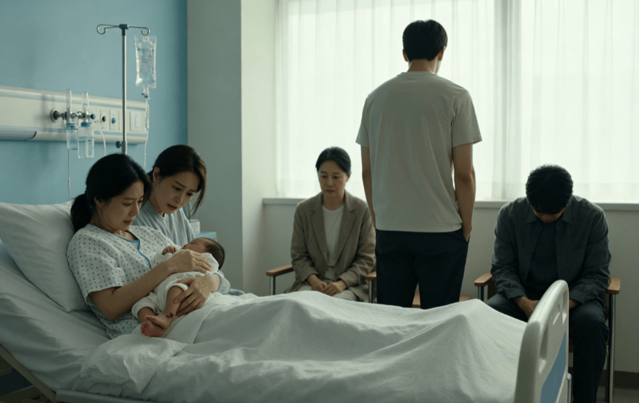 疼了3天终于生了女儿，回到病房老公直接说离了吧，我爸妈都低着头，我抱起孩子发现脚踝上有个胎记不对劲