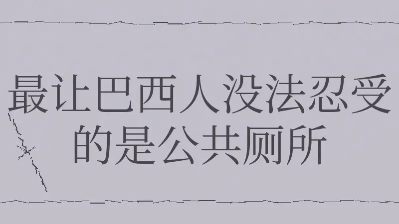 巴西游客聊新加坡公共设施笑不活,10个细节让网友狂呼离谱