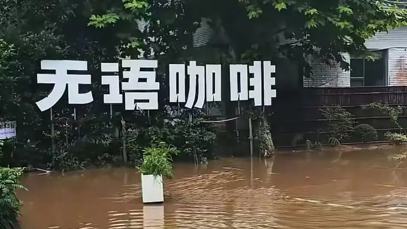 景德镇暴雨致内涝洪水，多家商户被淹，瑶里古镇临时关闭