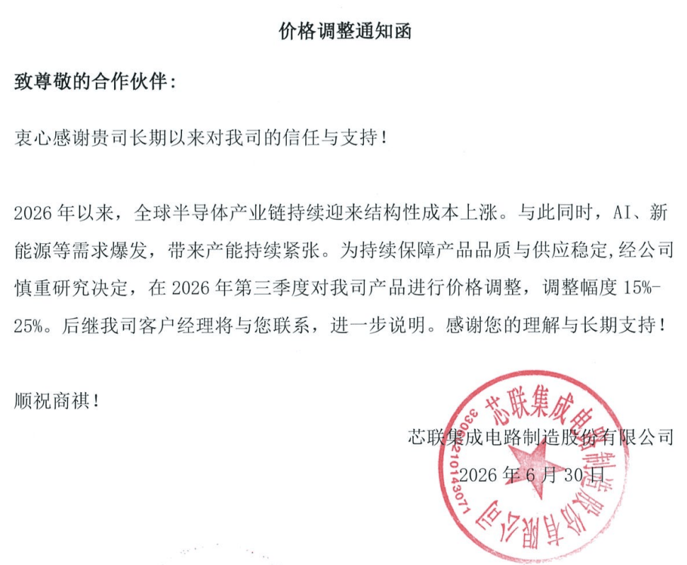 今日起，半导体开启第二轮涨价潮