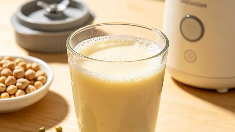 原创这杯豆浆,祛湿、控糖、养脾胃!绿豆配鹰嘴豆,打出来香浓顺滑