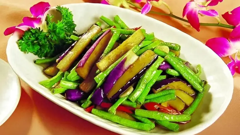 茄子豇豆绝配美味快手炒菜