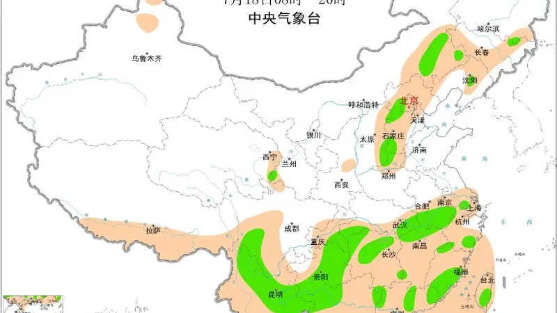 中央气象台：内蒙古安徽湖南贵州云南等地将有强对流天气