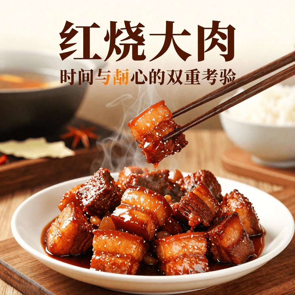 红烧大肉：老汤慢炖出油润软糯，一口穿越回童年灶台