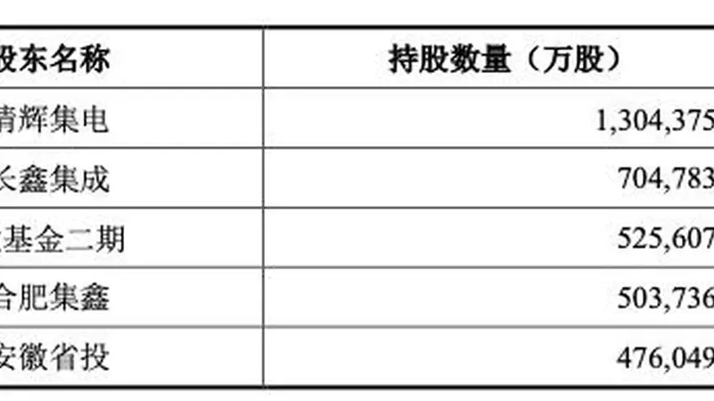 谁在重仓中国DRAM龙头？长鑫科技招股书揭晓“最强”股东阵容