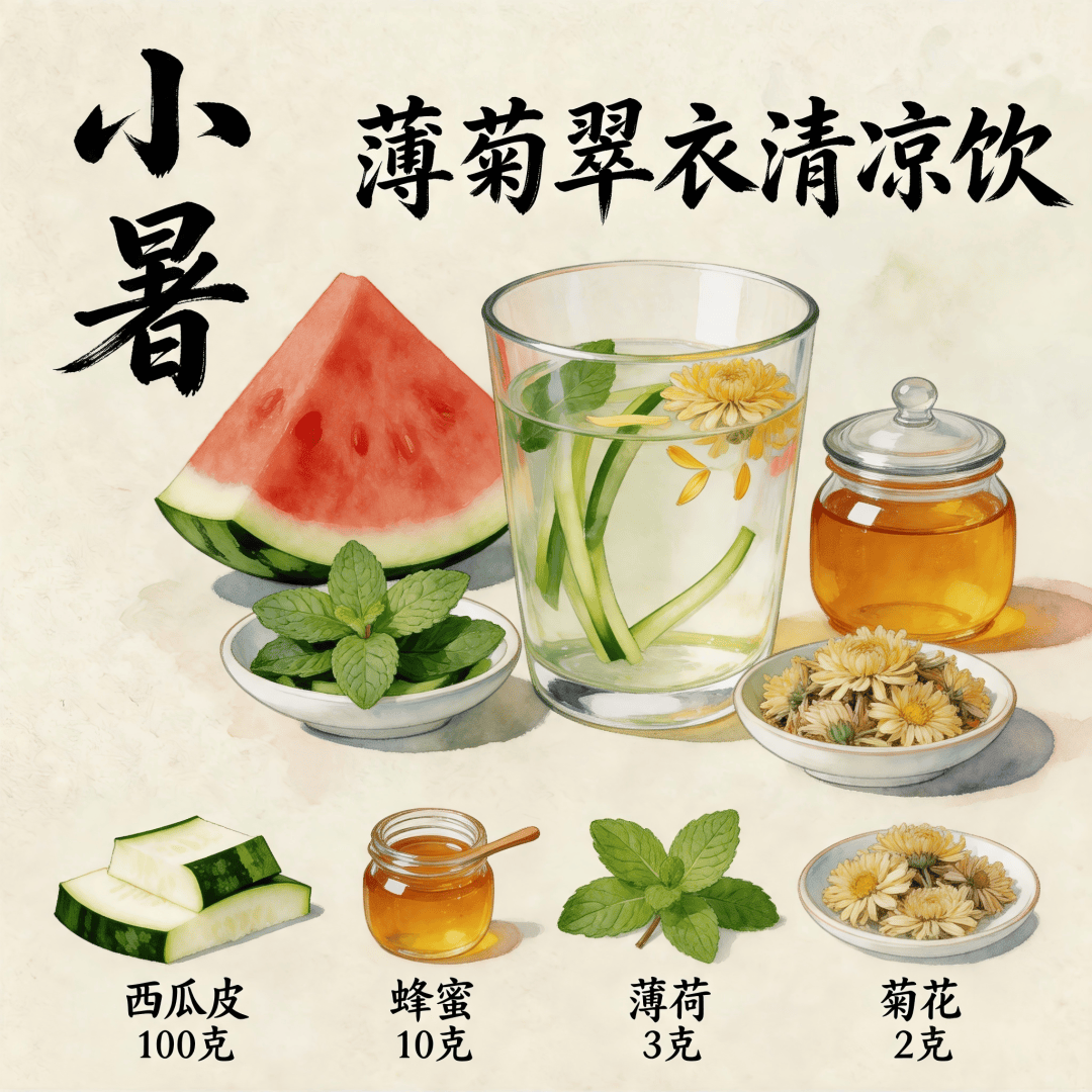 小暑时节，湿热交困？推荐你一杯清热解暑、疏风散热的夏日凉饮