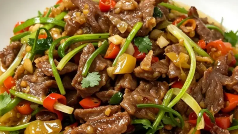 鲜辣入味嫩而不柴,小炒黄牛肉解锁正宗湘式滋味