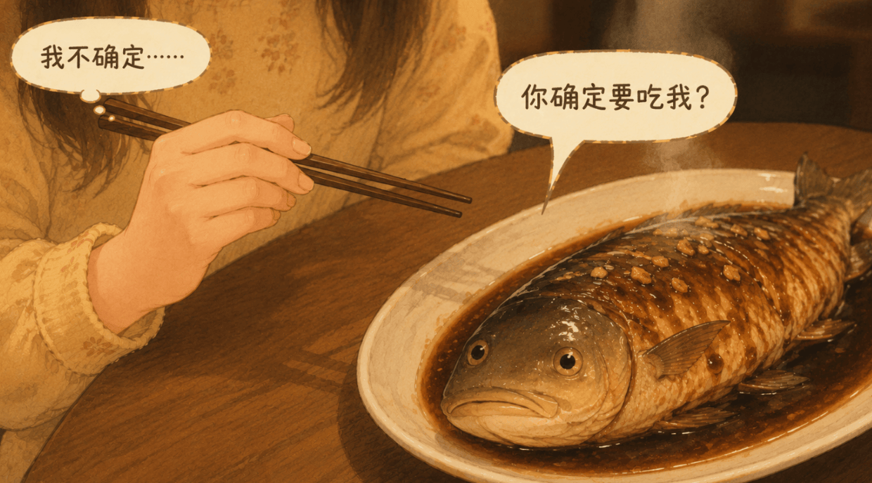 吃了一口西湖醋鱼，然后我怀疑味觉出了问题.